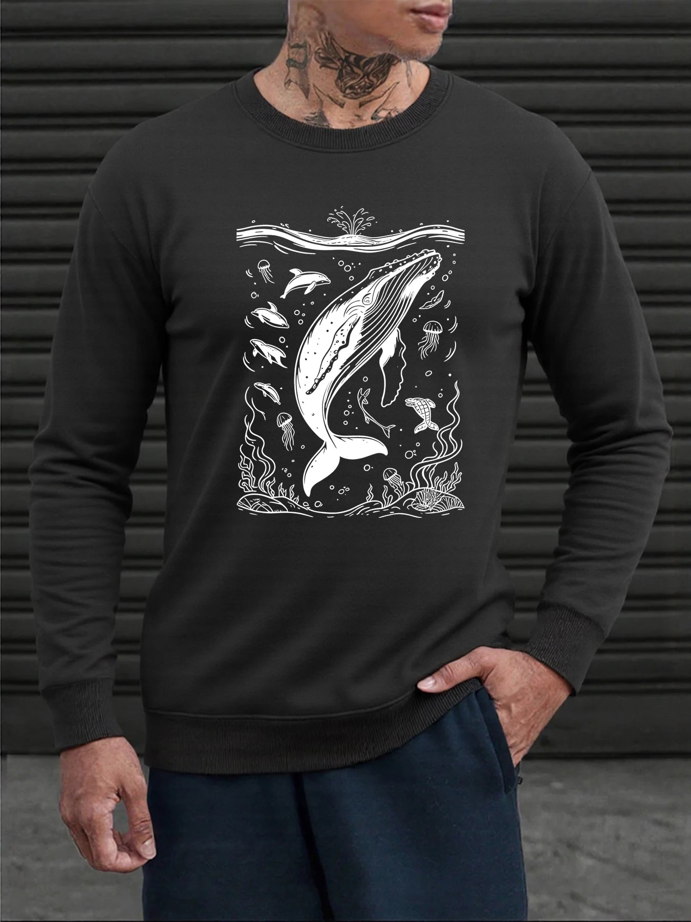 The Blue Whale Pullover Fleece - Unisex