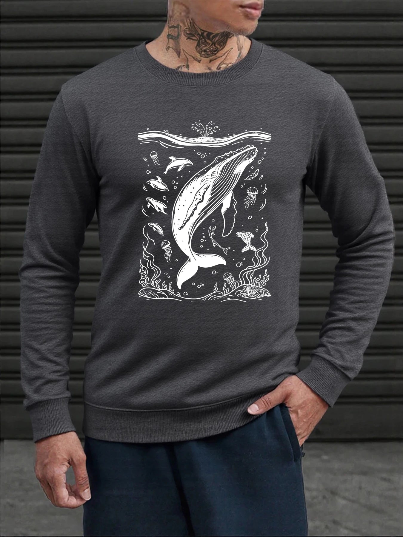 The Blue Whale Pullover Fleece - Unisex